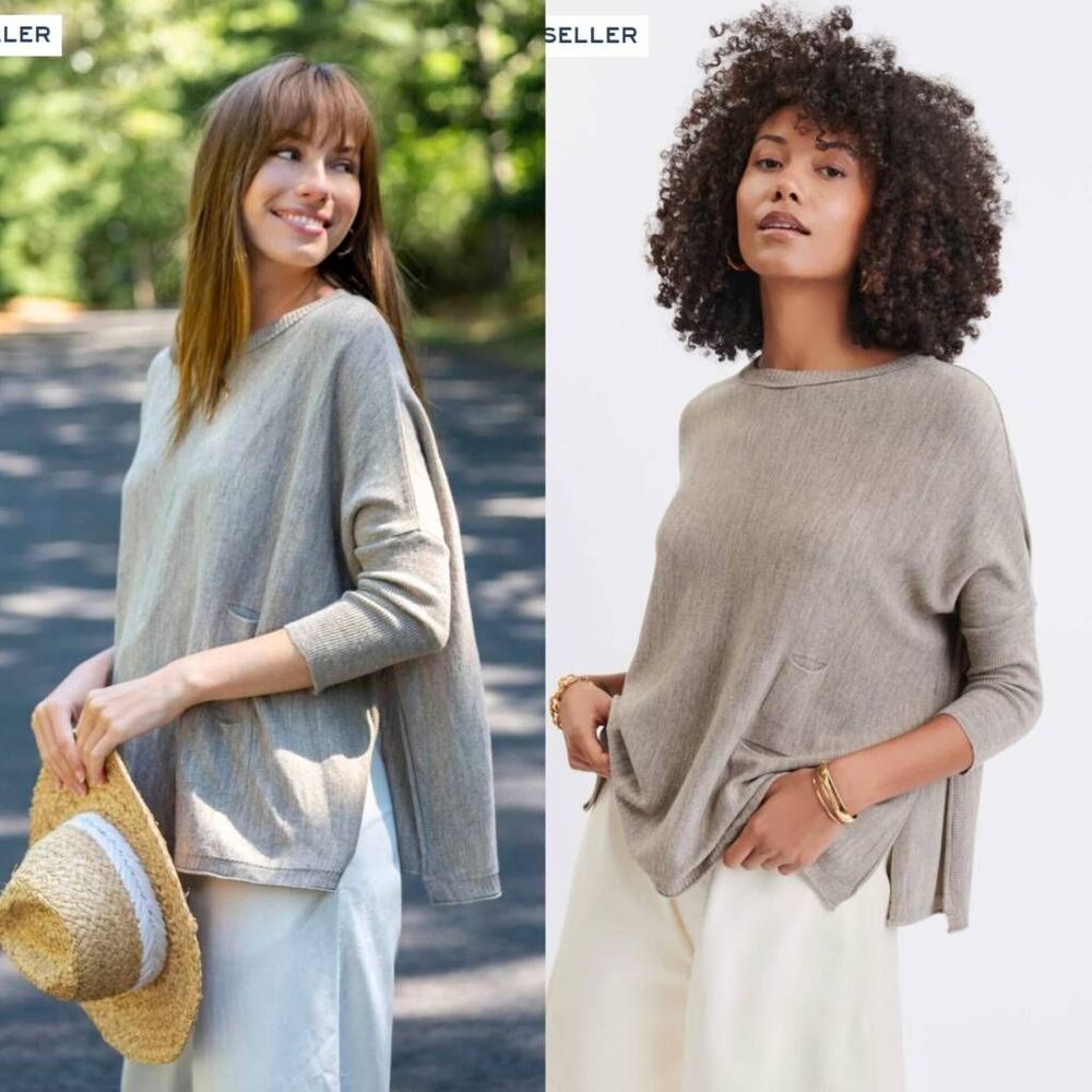 Mersea Catalina Sweater, Driftwood OS $108